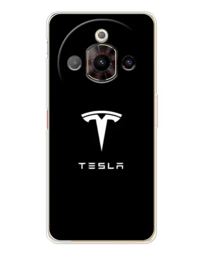 Чехол для ZTE Nubia Focus Pro с картинкой «Tesla White Logo»