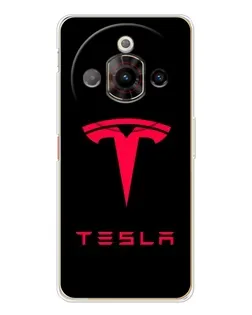 Чехол для ZTE Nubia Focus Pro с картинкой «Tesla Red Logo»