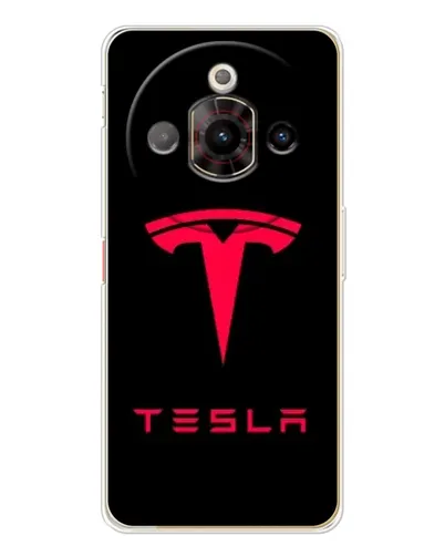 Чехол для ZTE Nubia Focus Pro с картинкой «Tesla Red Logo»