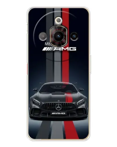 Чехол для ZTE Nubia Focus Pro с картинкой «Mercedes — белый карбон»