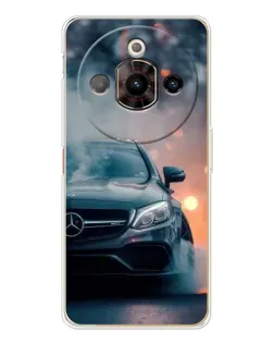 Чехол для ZTE Nubia Focus Pro с картинкой «Mercedes — ночной город»