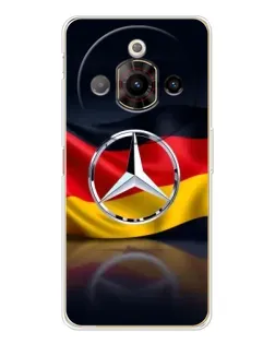Чехол для ZTE Nubia Focus Pro с картинкой «Mercedes — флаг Германии»