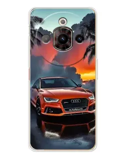 Чехол для ZTE Nubia Focus Pro с картинкой «Audi — закат»