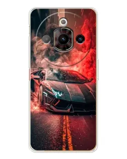 Чохол для ZTE Nubia Focus Pro з картинкою «Lamborghini червоний дим»