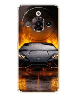 Чохол для ZTE Nubia Focus Pro з картинкою «Lamborghini у вогні»