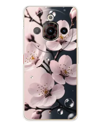 Чехол для ZTE Nubia Focus Pro с картинкой «Нежная сакура и капли» Чехол для ZTE Nubia Focus Pro с картинкой «Нежная сакура и капли»
