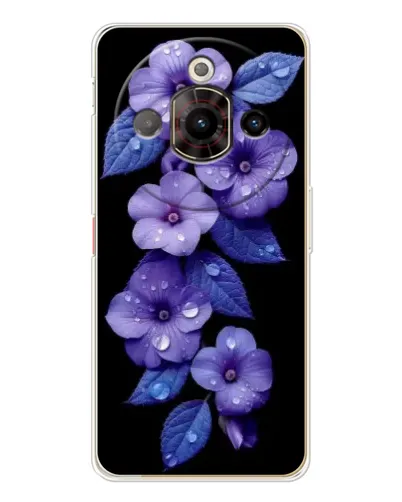 Чехол для ZTE Nubia Focus Pro с картинкой «Фиолетовые цветы с росою» Чехол для ZTE Nubia Focus Pro с картинкой «Фиолетовые цветы с росою»