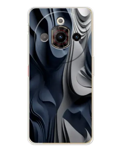 Чехол для ZTE Nubia Focus Pro с картинкой «Объемные синие складки» Чехол для ZTE Nubia Focus Pro с картинкой «Объемные синие складки»