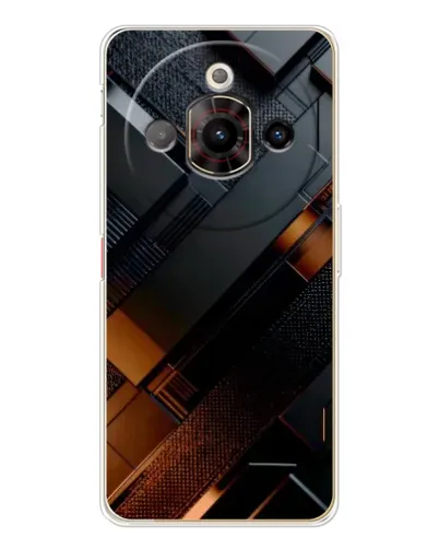 Чехол для ZTE Nubia Focus Pro с картинкой «Черные геометрические блоки» Чехол для ZTE Nubia Focus Pro с картинкой «Черные геометрические блоки»