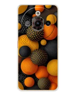 Чехол для ZTE Nubia Focus Pro с картинкой «Объемные оранжевые сферы»