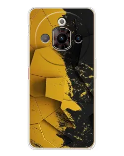 Чехол для ZTE Nubia Focus Pro с картинкой «Золотые осколки геометрии»