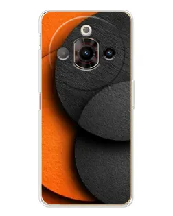 Чехол для ZTE Nubia Focus Pro с картинкой «Геометрия оранжевых кругов»