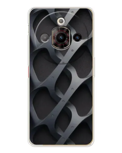 Чехол для ZTE Nubia Focus Pro с картинкой «Объемное серое плетение» Чехол для ZTE Nubia Focus Pro с картинкой «Объемное серое плетение»