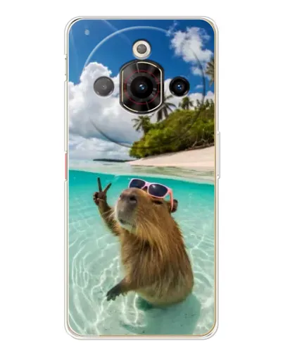 Чохол для ZTE Nubia Focus Pro з картинкою «Капібара на морі»