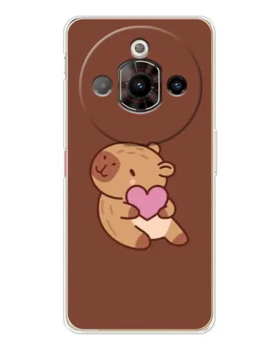 Чохол для ZTE Nubia Focus Pro з картинкою «Капібара з серцем»