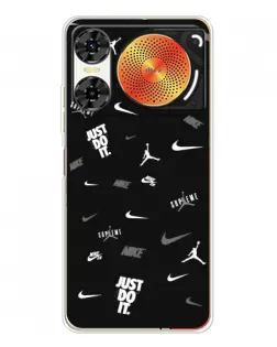 Чохол для ZTE Nubia Music 2 з картинкою «Nike Black Pattern»