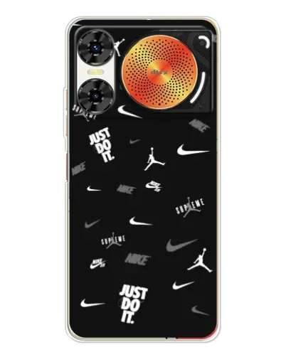 Чохол для ZTE Nubia Music 2 з картинкою «Nike Black Pattern»