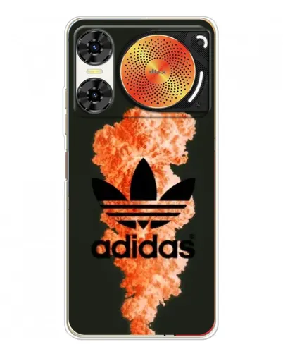 Чохол для ZTE Nubia Music 2 з картинкою «Помаранчевий дим Adidas»