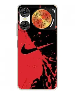 Чехол для ZTE Nubia Music 2 с картинкой «Красные брызги Nike» Чехол для ZTE Nubia Music 2 с картинкой «Красные брызги Nike»