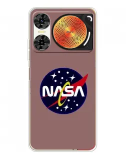 Чехол для ZTE Nubia Music 2 с картинкой «NASA — ретро космос»