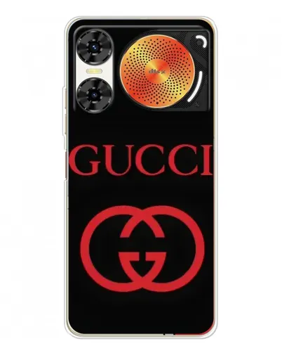 Чехол для ZTE Nubia Music 2 с картинкой «Gucci — красный логотип»