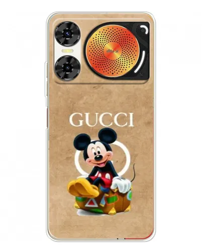 Чехол для ZTE Nubia Music 2 с картинкой «Микки Маус Gucci — крафт»