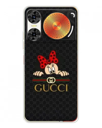 Чехол для ZTE Nubia Music 2 с картинкой «Минни Маус Gucci — черный»