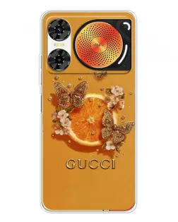Чехол для ZTE Nubia Music 2 с картинкой «Gucci — золотые бабочки» Чехол для ZTE Nubia Music 2 с картинкой «Gucci — золотые бабочки»
