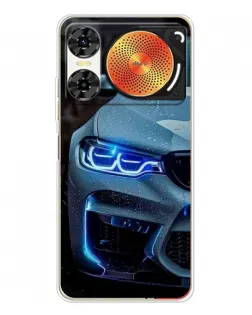 Чехол для ZTE Nubia Music 2 с картинкой «Взгляд BMW с синими фарами»