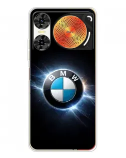 Чехол для ZTE Nubia Music 2 с картинкой «BMW — неоновое сияние»