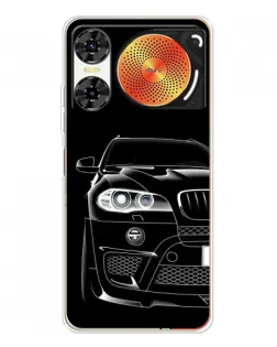 Чехол для ZTE Nubia Music 2 с картинкой «Темный силуэт BMW»