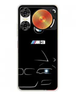 Чехол для ZTE Nubia Music 2 с картинкой «Минималистичный принт BMW M3»