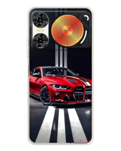 Чехол для ZTE Nubia Music 2 с картинкой «Красная BMW на дороге»