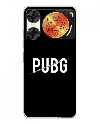Чехол для ZTE Nubia Music 2 с картинкой «PUBG — белый логотип»