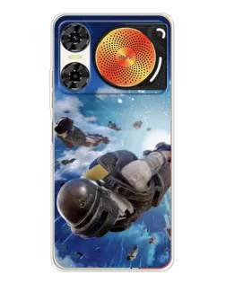 Чехол для ZTE Nubia Music 2 с картинкой «Десант PUBG — прыжок»
