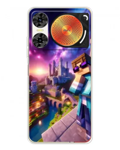 Чехол для ZTE Nubia Music 2 с картинкой «Стив и космос»