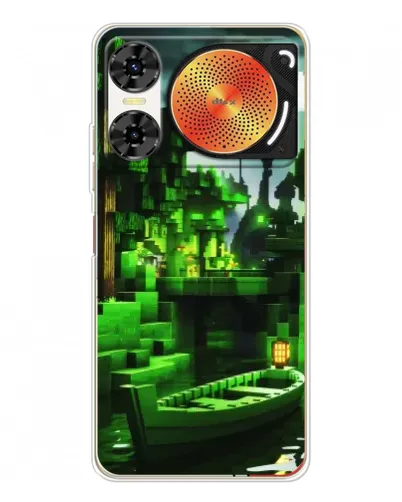 Чехол для ZTE Nubia Music 2 с картинкой «Minecraft лесной пейзаж»
