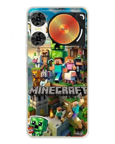 Чехол для ZTE Nubia Music 2 с картинкой «Замок Minecraft»
