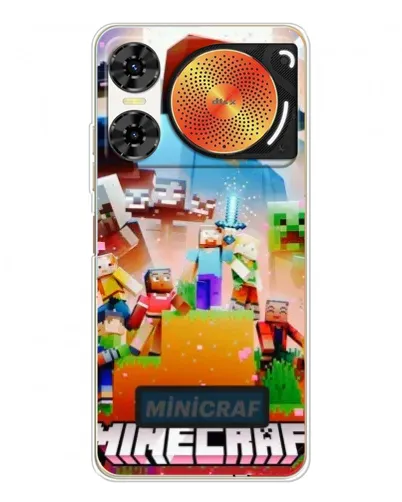 Чехол для ZTE Nubia Music 2 с картинкой «Minecraft герои игры»
