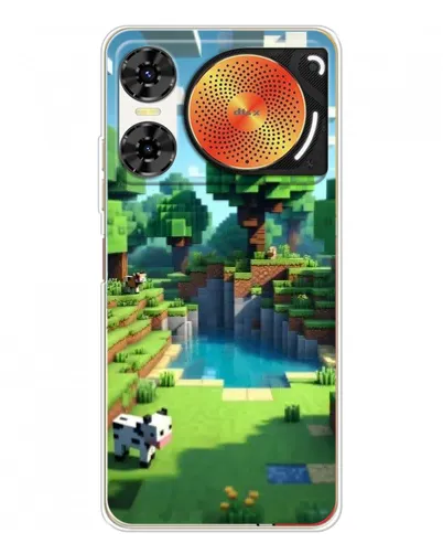Чехол для ZTE Nubia Music 2 с картинкой «Minecraft летний день»