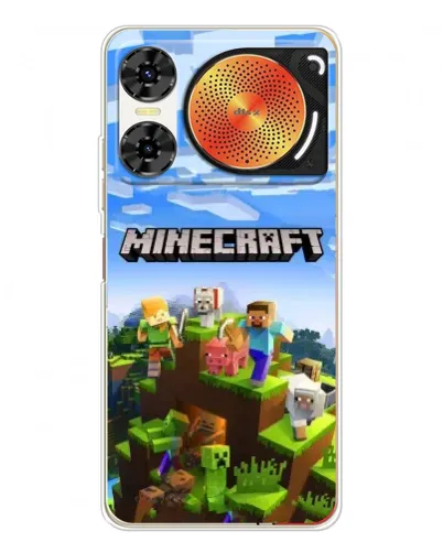 Чехол для ZTE Nubia Music 2 с картинкой «Minecraft классический мир»