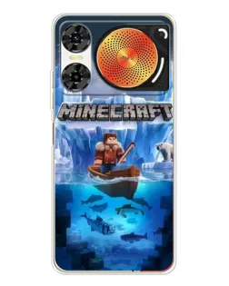 Чехол для ZTE Nubia Music 2 с картинкой «Minecraft ледяной мир»
