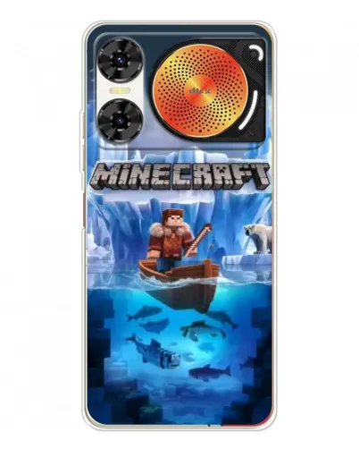 Чехол для ZTE Nubia Music 2 с картинкой «Minecraft ледяной мир»