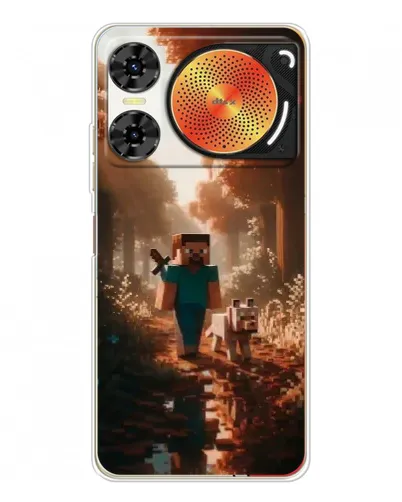 Чехол для ZTE Nubia Music 2 с картинкой «Стив в лесу»