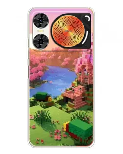 Чехол для ZTE Nubia Music 2 с картинкой «Розовое дерево Minecraft»