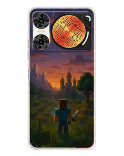 Чехол для ZTE Nubia Music 2 с картинкой «Стив у башни»