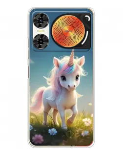 Чехол для ZTE Nubia Music 2 с картинкой «Единорог на поляне»