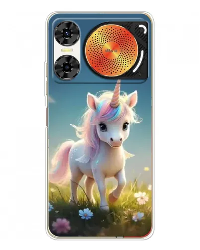 Чехол для ZTE Nubia Music 2 с картинкой «Единорог на поляне»