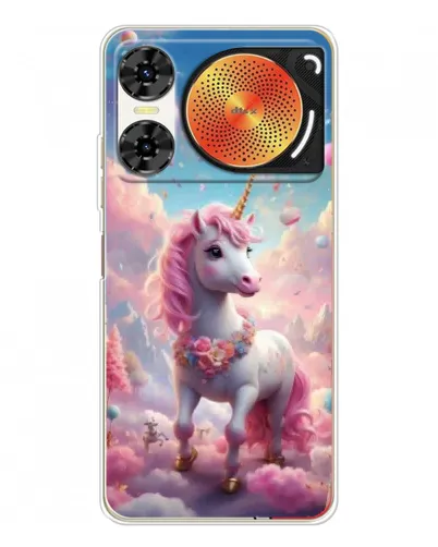 Чехол для ZTE Nubia Music 2 с картинкой «Единорог среди облаков»