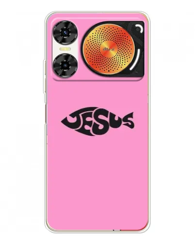 Чехол для ZTE Nubia Music 2 с картинкой «Розовый символ  Jesus»
